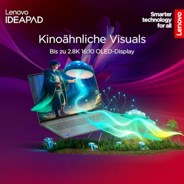 Lenovo IdeaPad Slim 5i Laptop | 14" OLED WUXGA Display, Intel Core i7-13620H, 16GB RAM, 512GB SSD, Windows 11 Home, QWERTZ, Luna Grau, 3 Monate Premium Care – Bild 5
