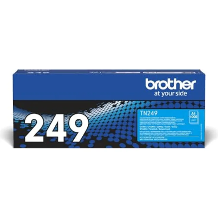 Brother Original TN-249C Tonerkartusche Cyan, Druckleistung bis zu 4.000 Seiten, hochwertige Originalpatrone