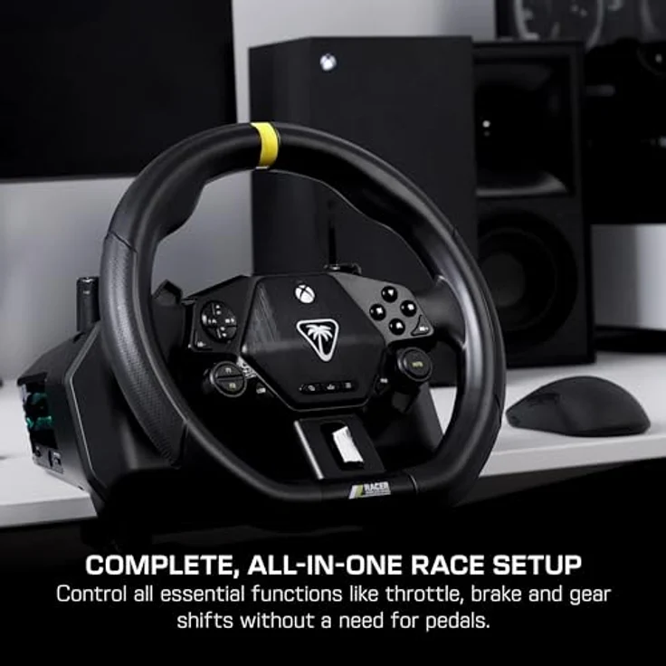 Turtle Beach Racer, Wireless Racing Wheel für Xbox & PC, 360-Grad-Drehung, kabellose 2,4-GHz-Verbindung, bis zu 30 Stunden Akku-Laufzeit – Bild 2