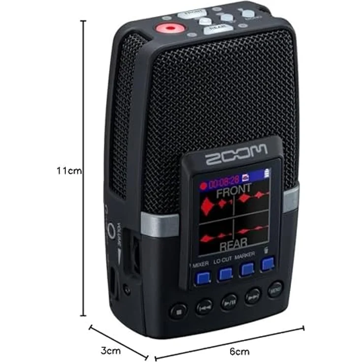 Zoom Audio H2essential, Digitales Aufnahmegerät mit Dreifach-Mikrofon-Konfiguration und USB-Mikrofonfunktionalität – Bild 9