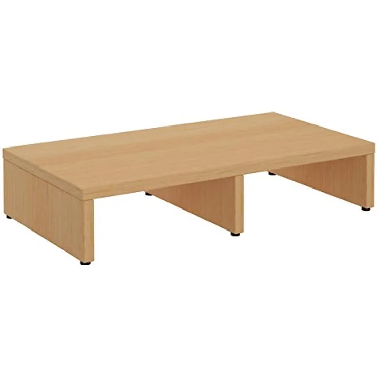 CARO-Möbel Monitorständer MONITOR, buchefarben, 50 cm breit, für PC-Monitore und Drucker, inkl. optionaler Zwischenstrebe, bis 10 Kg belastbar