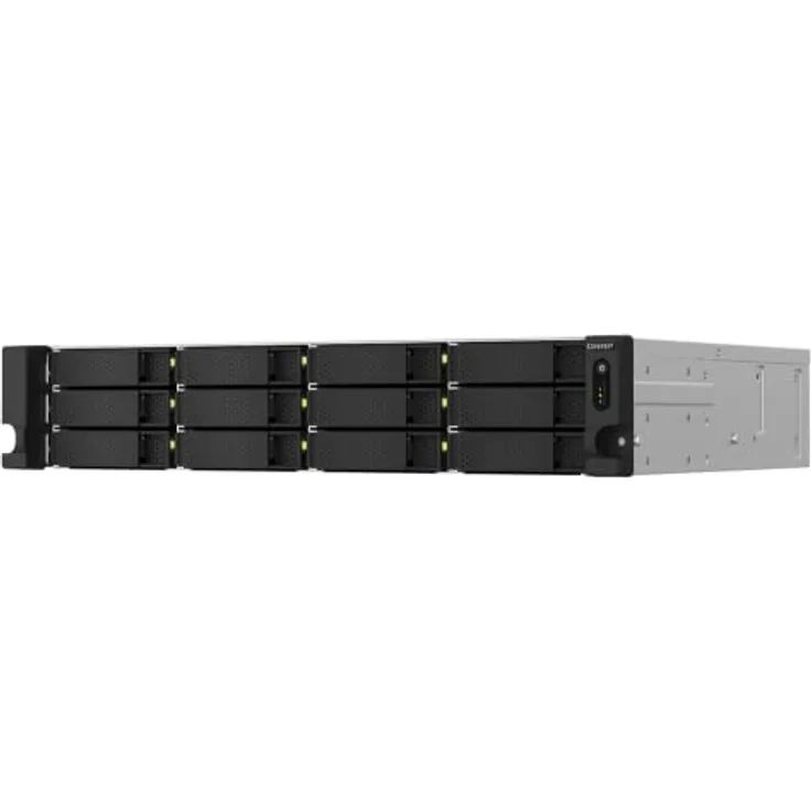 QNAP NAS TS-1264U-RP-8G 12bay 2HE (Quad-Core Rackmount-NAS mit Dual-Port 2,5GbE und PCIe-Erweiterungsmöglichkeit für High-Speed-Übertragungen und Virtualisierungsanwendungen)