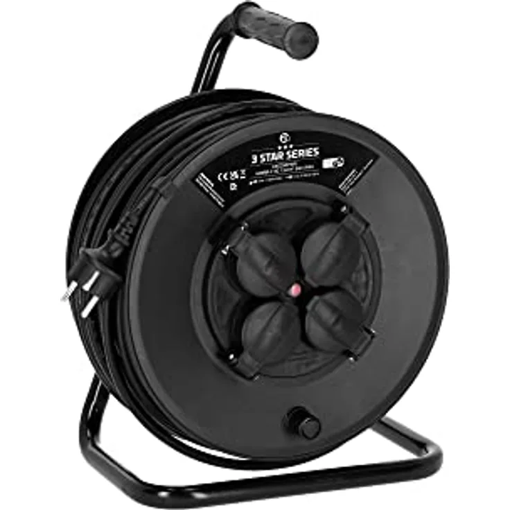 Adam Hall Cables 3 STAR CD 50 PWR Strom Kabeltrommel 4 x Schuko IP44 H05RR-F, 50 m