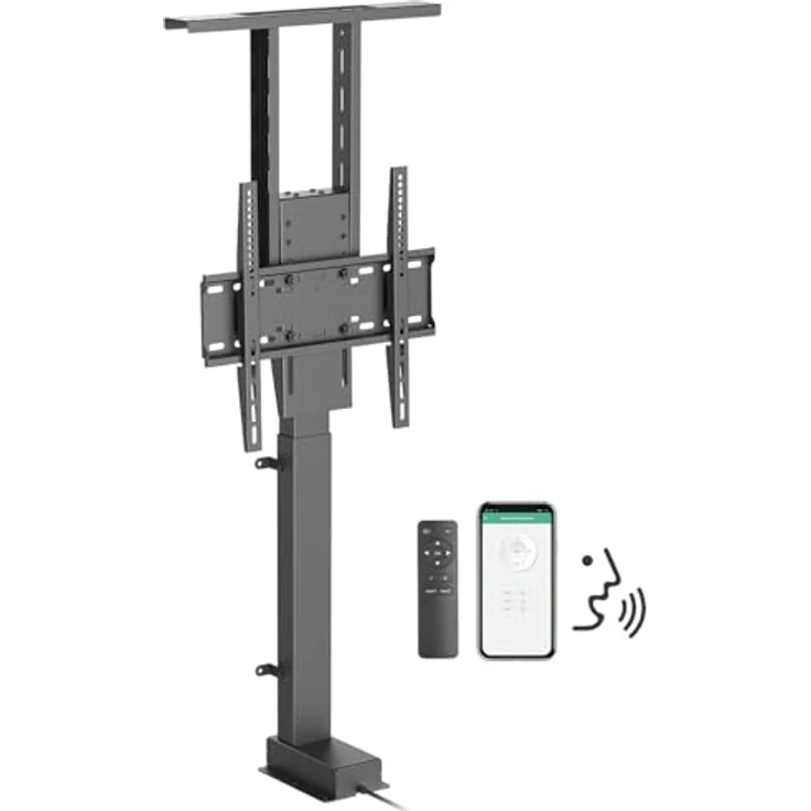 my wall Motorisierter TV Lift - HP63AL, Smart Home Kompatibel, TV-Lift Elektrisch, Fernbedienung, Tuya App, Voice Control Alexa und Google Home, Fernseherhalterung Höhenverstellbar – Bild 1