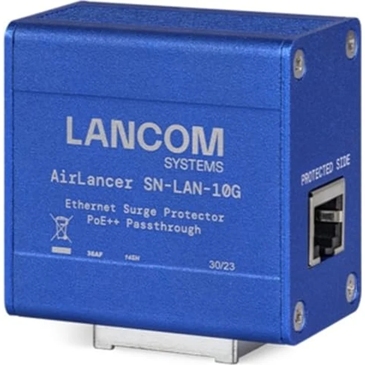 Lancom Systems AirLancer SN-LAN 10G, Überspannungsschutzadapter für LAN-Geräte mit RJ45, PoE-kompatibel, blau – Bild 2
