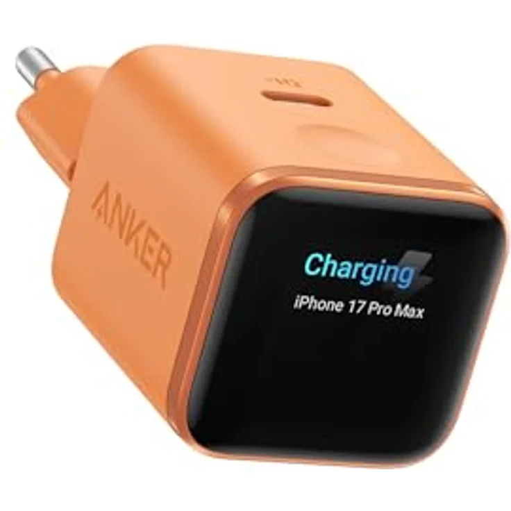 Anker Nano 45W USB C Ladegerät mit Smart Display, intelligenter Erkennung und Schonmodus für iPhone 17/16/15, iPad, MacBook, kompakt – Bild 1