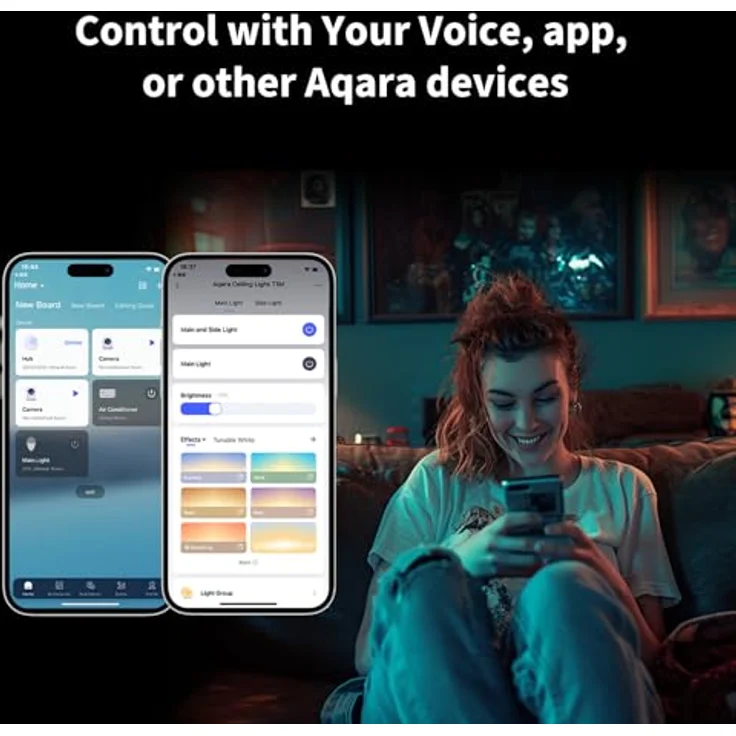 Aqara Deckenlampe T1M CL-L02D, Smarte Deckenbeleuchtung mit White and Colour Funktion, Zigbee 3.0 – Bild 3