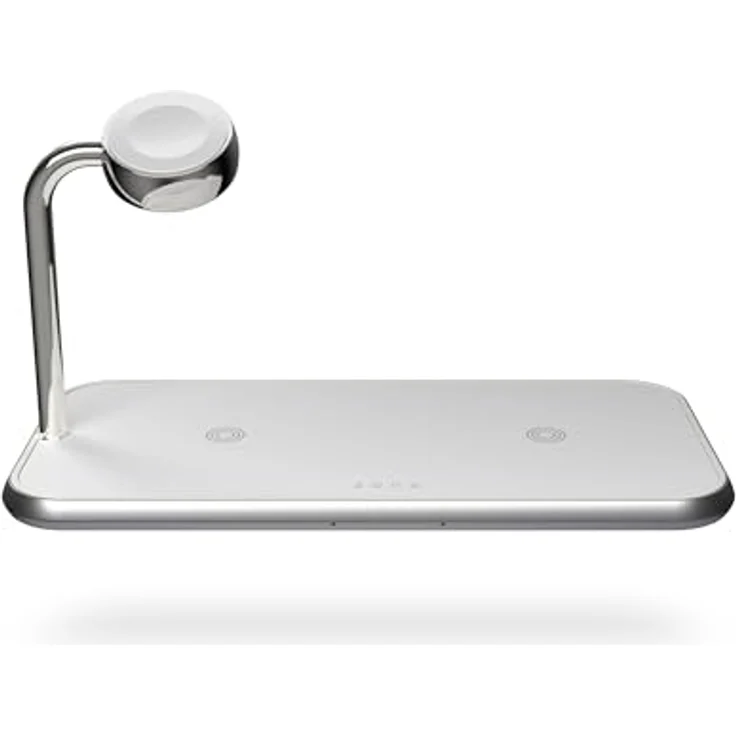 OtterBox Zens Dual + Watch Wireless Charger, kabelloses Ladegerät (10 W) für iPhone, Apple Watch und Qi-Geräte, inkl. 24-W-Netzadapter und 1,5 m Kabel, Weiß – Bild 4