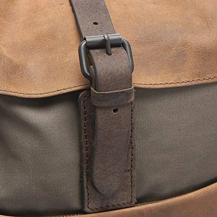 Harold's Umhängetasche Twister 2706, Kuriertasche M für Laptops bis 31x26x2 cm, pflanzlich gegerbtes Rindleder, braun – Bild 9