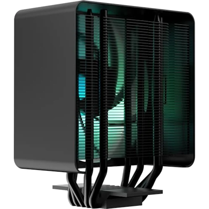 APNX AP1-V CPU-Kühler - 120mm, schwarz, leistungsstarker Prozessorlüfter mit 5 Heatpipes – Bild 6