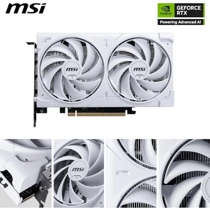 MSI RTX5060 VENTUS 2X OC White, Next-Gen-Grafikkarte mit 8GB GDDR7, HDMI und 3xDP Anschlüssen – Bild 3