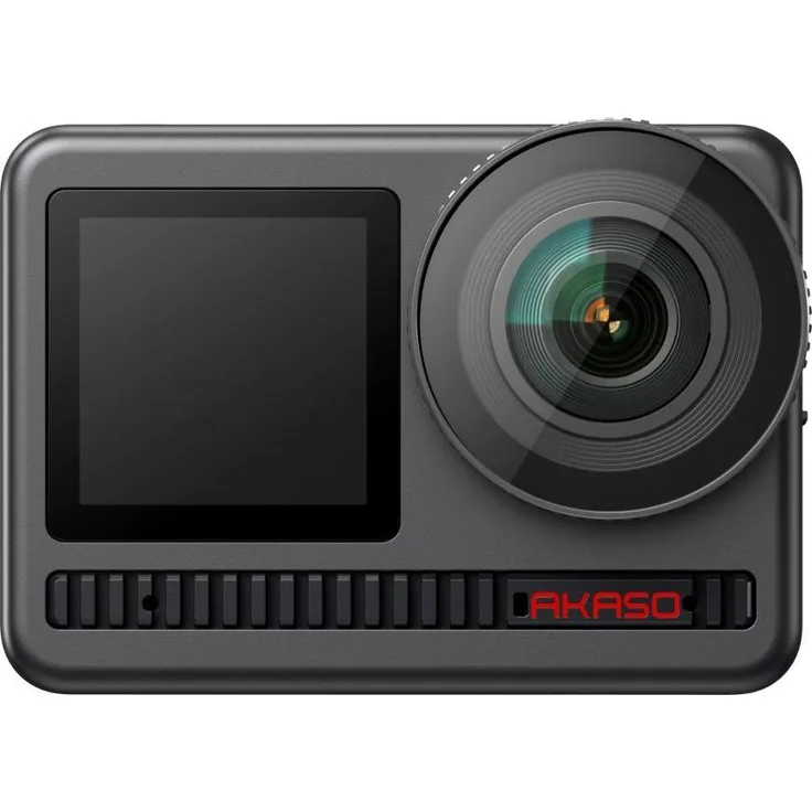 Akaso Brave 8, 4K Action Cam mit 60 FPS, 48 MP Fotos, 6-Achsen-Gyroskop-Stabilisierung, zwei Displays, wasserdicht bis 10 m, Schwarz