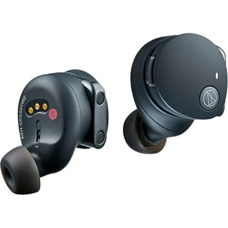 Audio-Technica ATH-CKS50TW2 Kabellose In-Ear-Kopfhörer mit Hybrid-Geräuschunterdrückung, IP55 Wasserdicht, Schwarz – Bild 4
