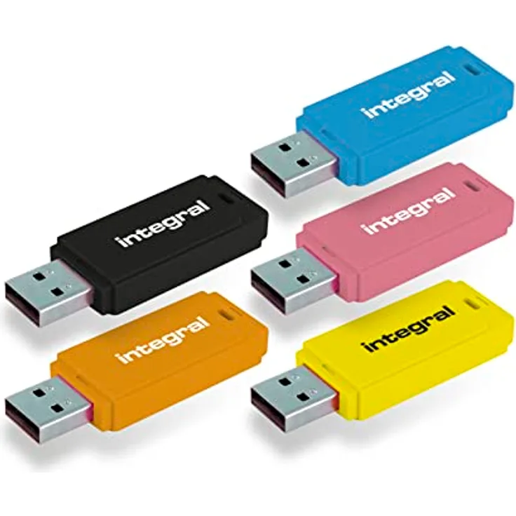 Integral 128GB Neon USB Stick 2.0 Schlüsselanhänger