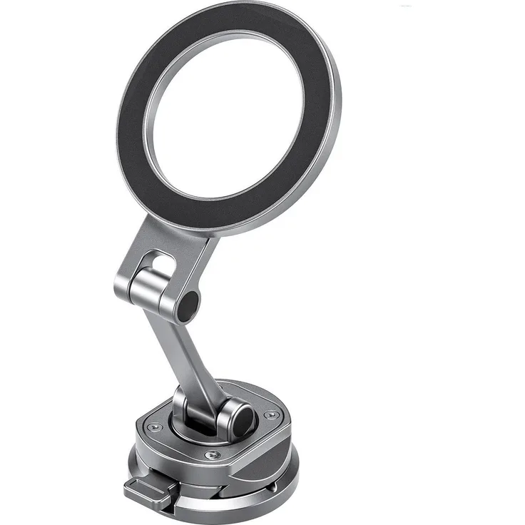 Leofoto PM-02, Magnetische Halterung für Mobiltelefone aus Aluminium mit 3M-Kleber, Silber