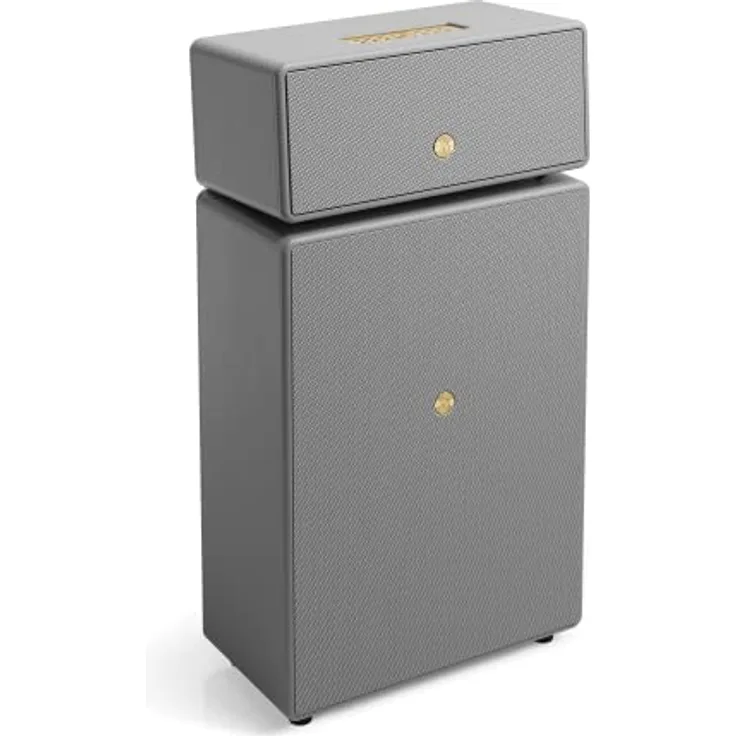 Audio Pro Drumfire II - Kraftvoller WiFi Multiroom Speaker - Kabellos mit Bluetooth –Tragbarer Lautsprecher mit AirPlay2, Google Cast, Spotify Connect - Grau