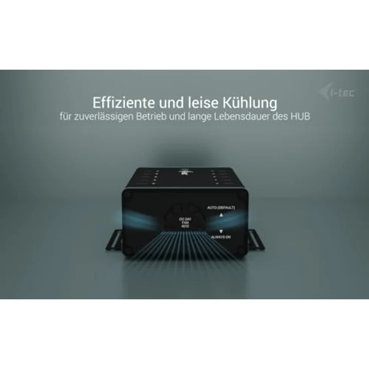 i-tec USB-C/USB-A Metal Charging+Data HUB, 10x USB-C Anschlüsse, 15W pro Port, 180W integrierter Stromadapter, leise Kühlung – Bild 8