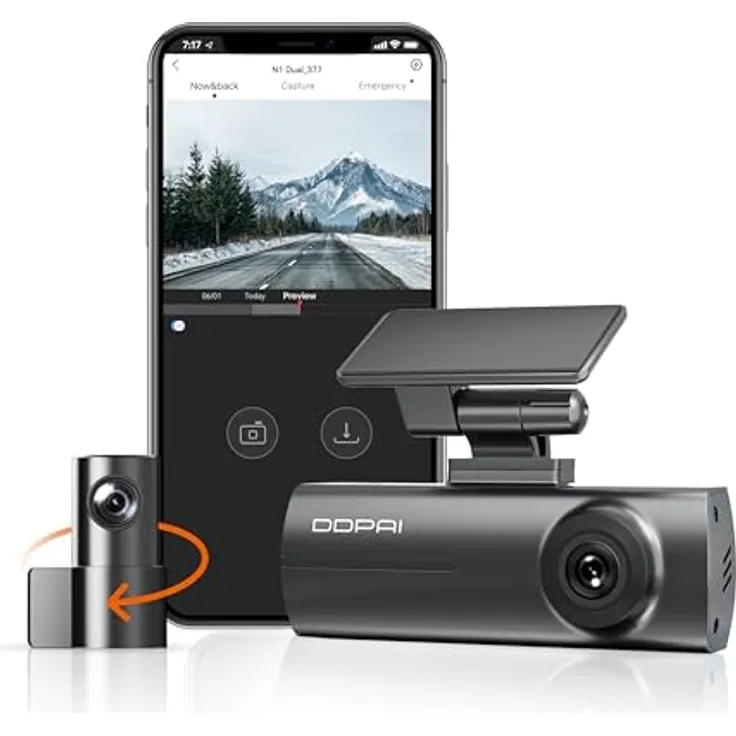 Dash Camera DDPAI N1 Dual 1296p@30fps 1080p