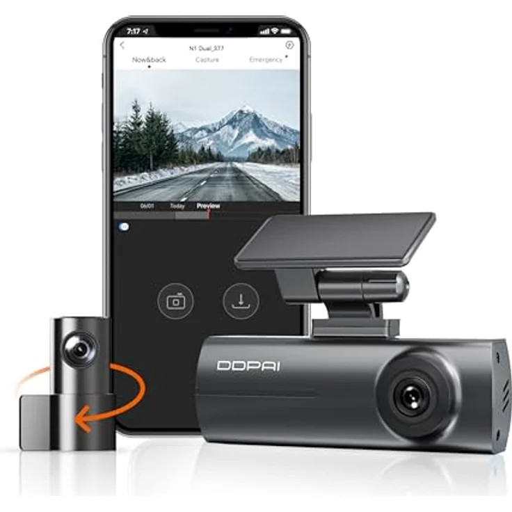 Dash Camera DDPAI N1 Dual 1296p@30fps 1080p – Bild 1