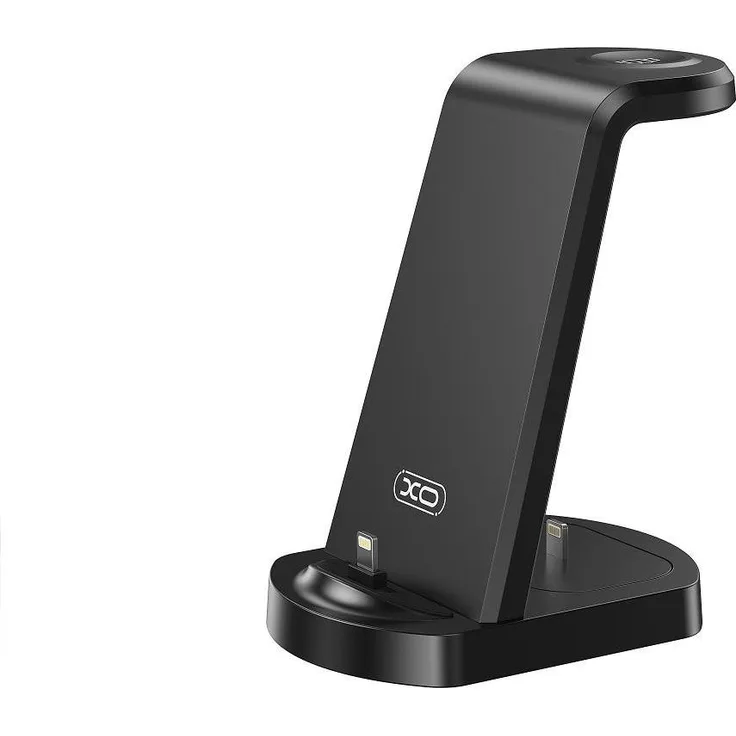 xO WX035 Ladestation 3in1, Wireless Charger mit Lightning-Anschluss und 15W Leistung, schwarz