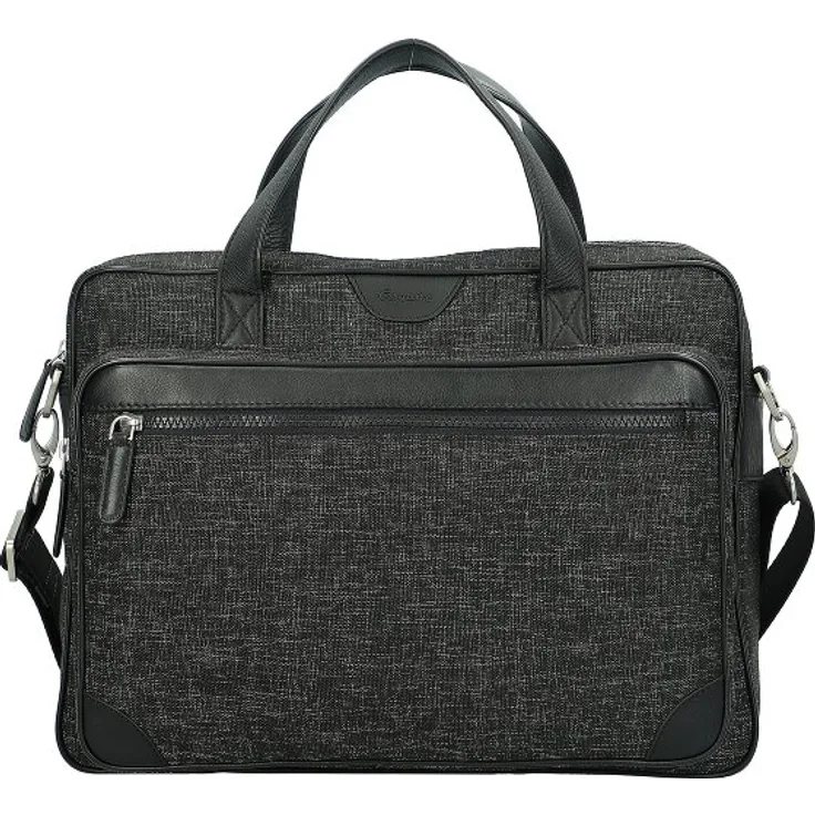 Esquire Recycled Life Aktentasche 38 cm, Laptopfach aus 100% PET, schwarz