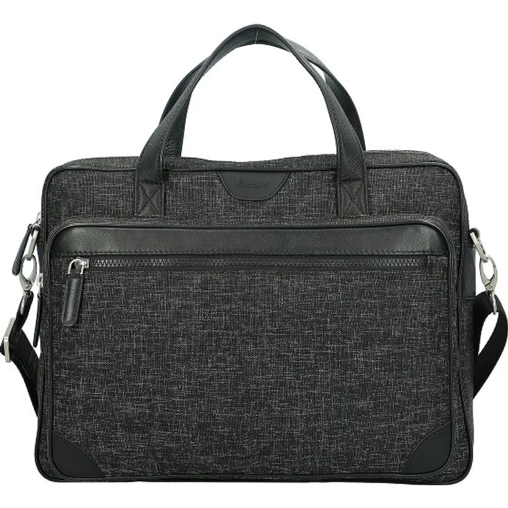 Esquire Recycled Life Aktentasche 38 cm, Laptopfach aus 100% PET, schwarz