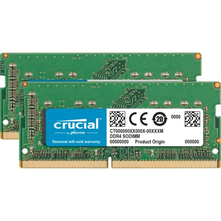 Crucial CT2K16G4S24AM 32GB (16GBx2) Speicher Kit (DDR4, 2400 MT-s, PC4-19200, Dual Rank x8, SODIMM, für Mac) – Bild 2