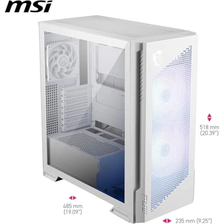 MSI MPG Velox 300R Airflow PZ, PC-Gehäuse in Weiß mit modernem Design und optimaler Kühlung – Bild 2