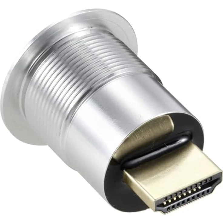 TRU COMPONENTS TC-11980448 HDMI Panel-Adapter Buchse HDMI-Buchse - HDMI-Stecker Silber Polzahl: 1 Inhalt: 1 St. – Bild 2