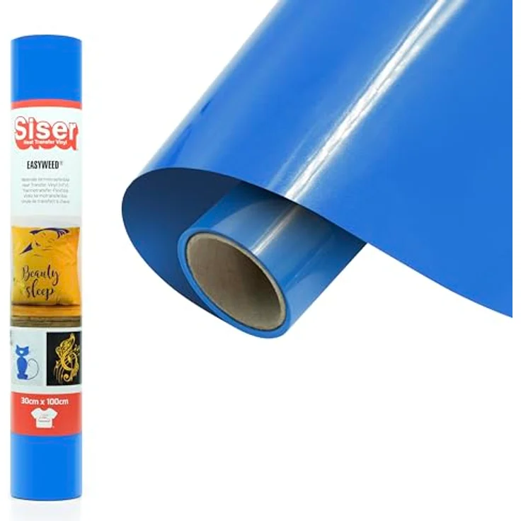 Siser Fluo Transferfolie, PVC-frei für Cad-Cut Anwendungen, Schnittbreite 30 cm, Blau – Bild 1