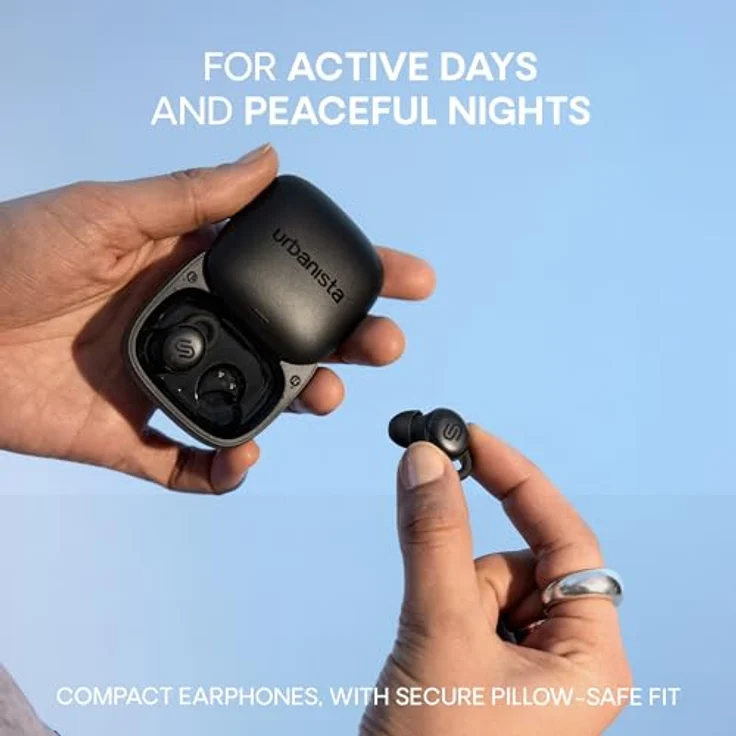 Urbanista Porto, True Wireless In-Ear-Kopfhörer mit Noise-Cancelling, 27h Laufzeit, schwarz – Bild 2
