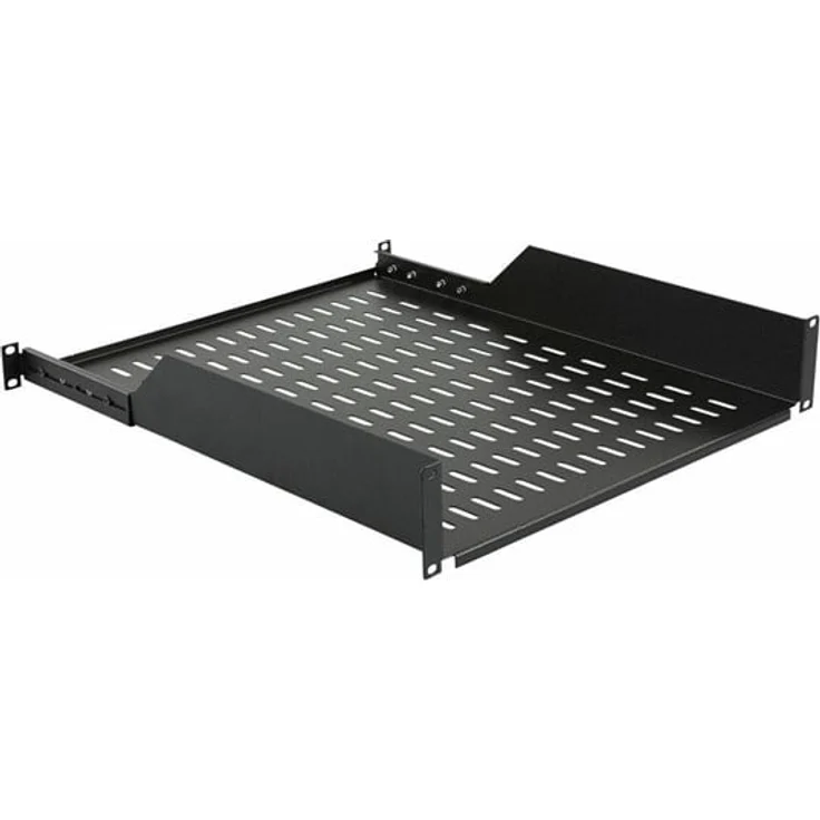 Lanview Rack Shelf 1U Front, rear connected, 550 mm tief, 2U, RAL 9005 Schwarz