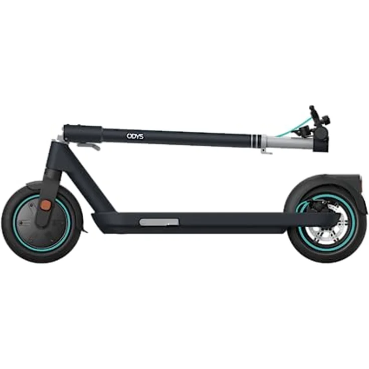 Odys E-Scooter (20 km/h, 25 km), schwarz, Aluminium, 9 Zoll Luftreifen, duales Bremssystem, IP55 – Bild 2