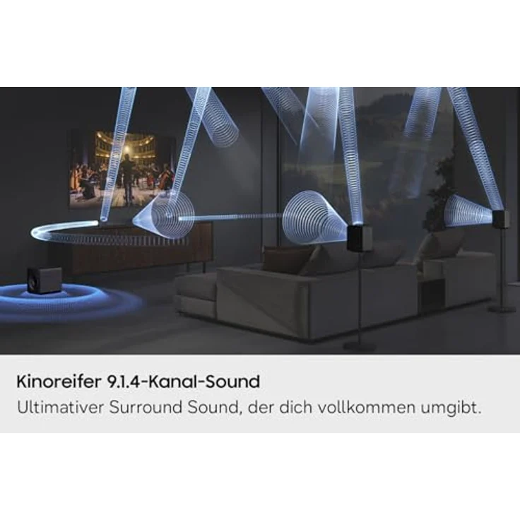 Samsung HW-Q995GH Q-Series 11.1.4-Kanal Surround-Soundbar mit kabellosem 8"-Subwoofer, inkl. 4.0.2-Kanal-Rücklautsprecher, Dolby Atmos & DTS:X, SpaceFit Sound Pro, Q-Symphony, Alexa – Bild 5