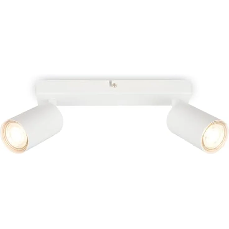 BRILONER Deckenlampe schwenkbar, GU10 Fassung, max. 9 W, 25,5 cm, Weiß - Moderne Wohnzimmer- und Schlafzimmerlampe – Bild 1