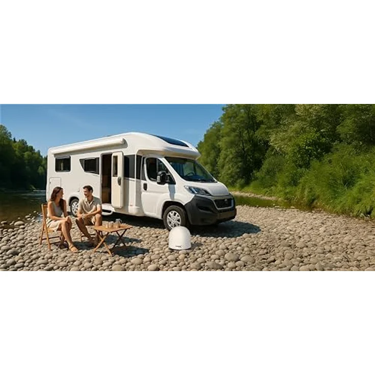 Camping First Satmex Dome, vollautomatische Satellitenantenne für mobilen TV-Empfang, robuste Kunststoffkuppel, selbstjustierend auf Astra 19,2° Ost – Bild 2