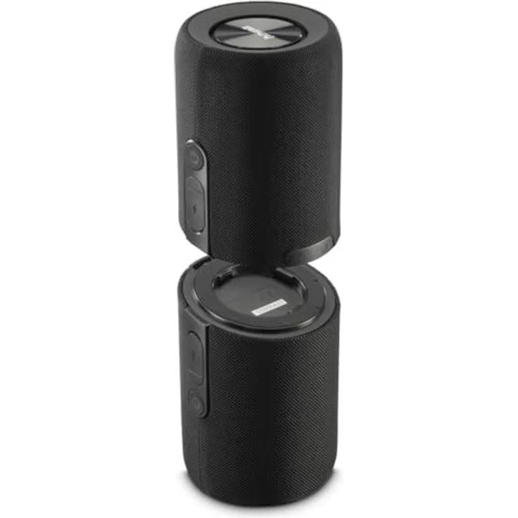 Hama Twin 4.0, 30 W Bluetooth Lautsprecher IP67, teilbar, bis 12 h Laufzeit, schwarz – Bild 4