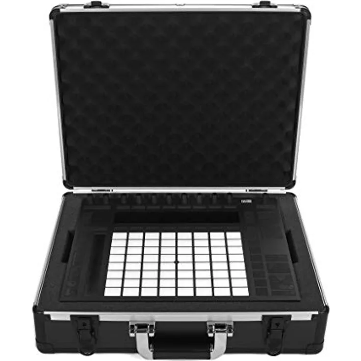Analog Cases UNISON Case für Ableton Push 2 oder vergleichbare Controller (Transportkoffer, Eckschutz aus Aluminium, gepolsterter Deckel mit Tragegriff), Schwarz