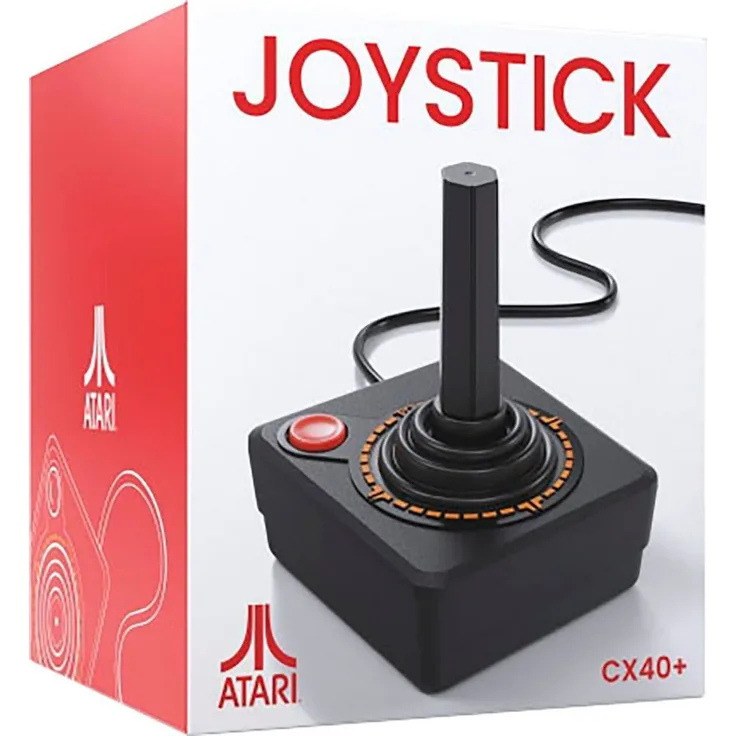 ATARI CX40+ Joystick, Originalgetreu für den Atari 2600+ und ältere Modelle, schwarz