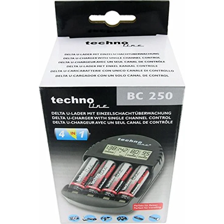 Technoline BC 250 Akku-Ladegerät schwarz – Bild 4