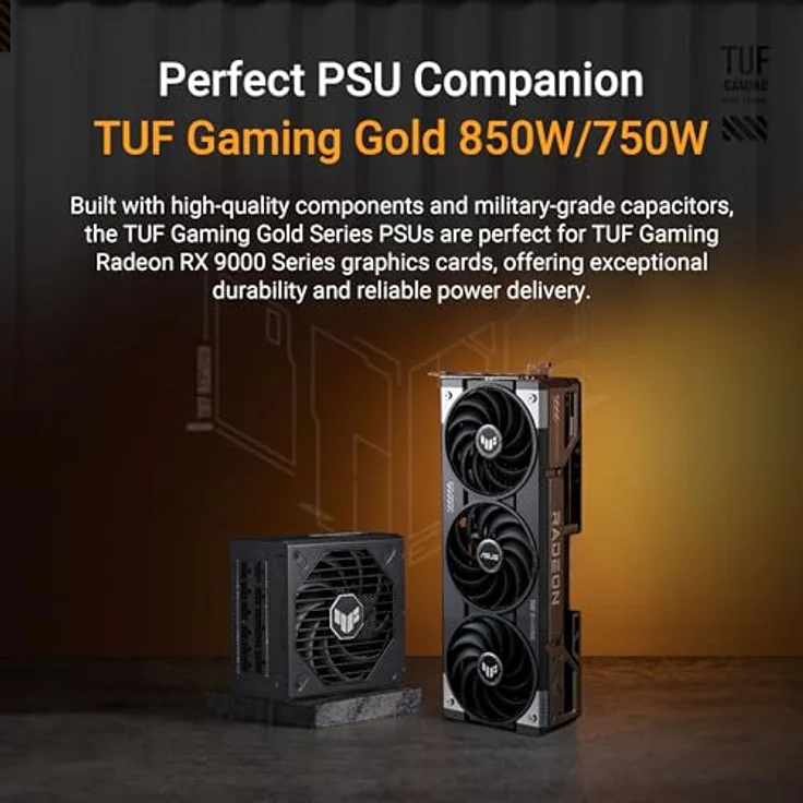 ASUS TUF Gaming Radeon RX 9070 XT OC Edition 16GB GDDR6 Grafikkarte (Militärqualität, 3.125-Slot-Design, TUF-RX9070XT-O16G-GAMING) – Bild 5