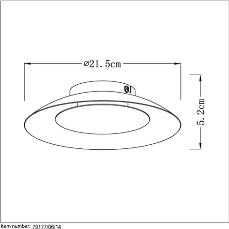 LUCIDE FOSKAL - Deckenleuchte - LED - Ø 21,5 cm - 1x6W 2700K - Silber – Bild 5