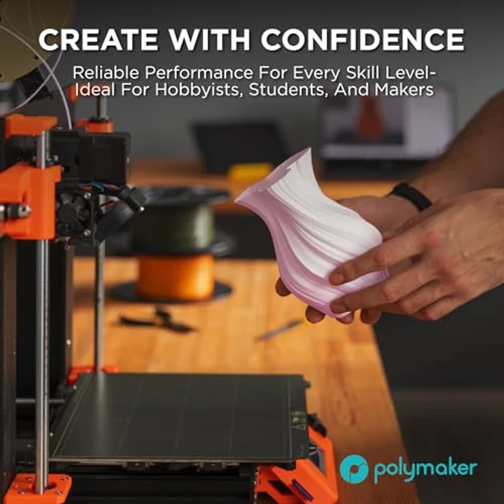 Polymaker 70822 PolyTerra PLA Filament PLA-plast 1.75 mm 1000 g Hvid (mat) 1 stk – Bild 8