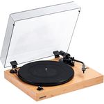 Fluance RT82 Reference High Fidelity Vinyl Plattenspieler mit Ortofon OM10 Kartusche, Bambus-Finish