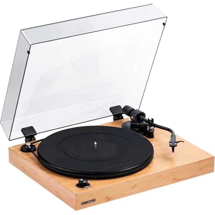 Fluance RT82 Reference High Fidelity Vinyl Plattenspieler mit Ortofon OM10 Kartusche, Bambus-Finish – Bild 1