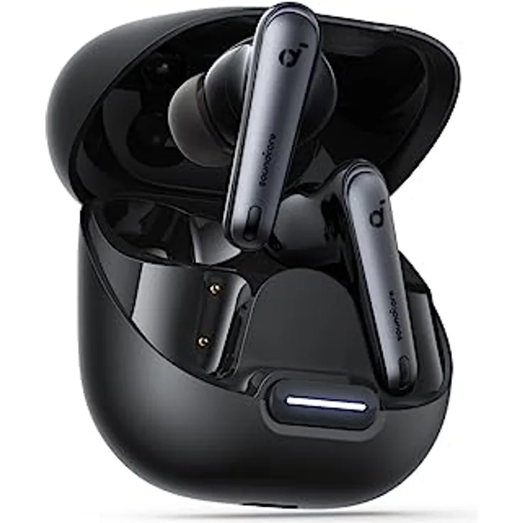 soundcore by Anker Liberty 4 NC Bluetooth-Kopfhörer mit Geräuschunterdrückung, 98,5% Noise Cancelling, Adaptive Geräuschunterdrückung für Ohren und Umgebung, Hi-Res Sound, 50H Wiedergabe (Schwarz)