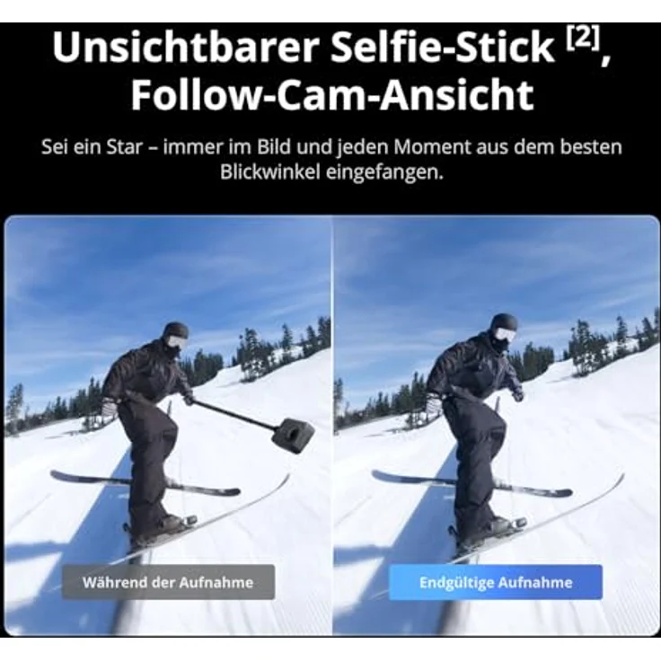 DJI Osmo 360 Standard Combo, 360 Kamera mit 1-Zoll-Sensor, 8K Video, 120MP Foto, wasserdicht, für Action und Vlogs – Bild 4