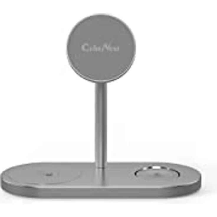 CubeNest kabelloses Ladegerät 3-in-1 für Apple iPhone 12/13/14/15, AirPods, Apple Watch | 20W Schnellladegerät | robuste Aluminiumverarbeitung – Bild 3
