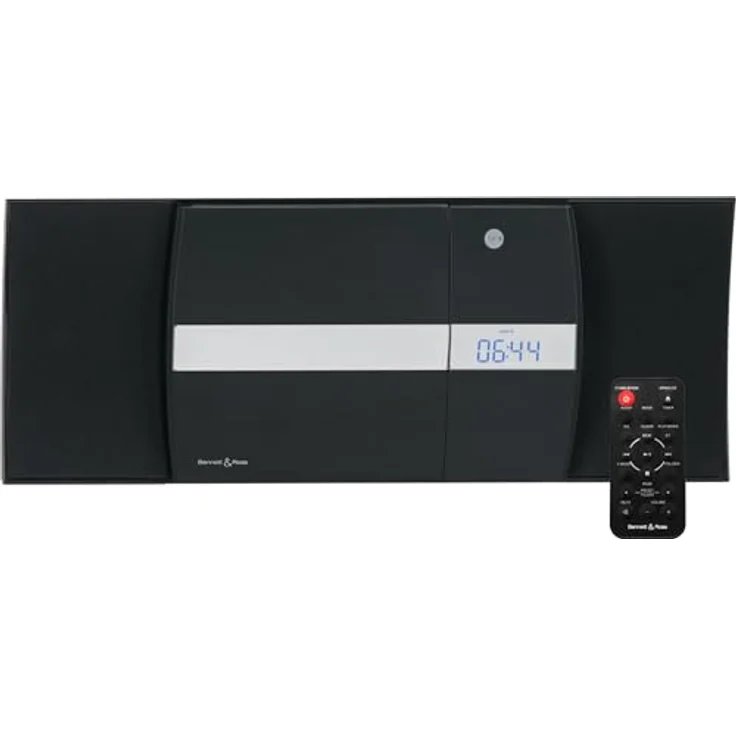 Bennett & Ross Ålesund Vertikal Stereoanlage - HiFi Microanlage mit CD-Player, MP3, UKW-Funktion, USB und Bluetooth mit NFC - Fernbedienung - Schwarz – Bild 3