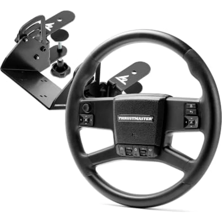 Thrustmaster SimTask Truck-40 Add-On Kit, Lkw-Lenkrad mit 40 cm Durchmesser und 22 Aktionstasten, ergonomische Halterung, kompatibel mit PS5/PS4 und Xbox Series/Xbox One – Bild 1